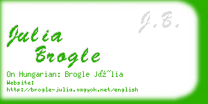 julia brogle business card